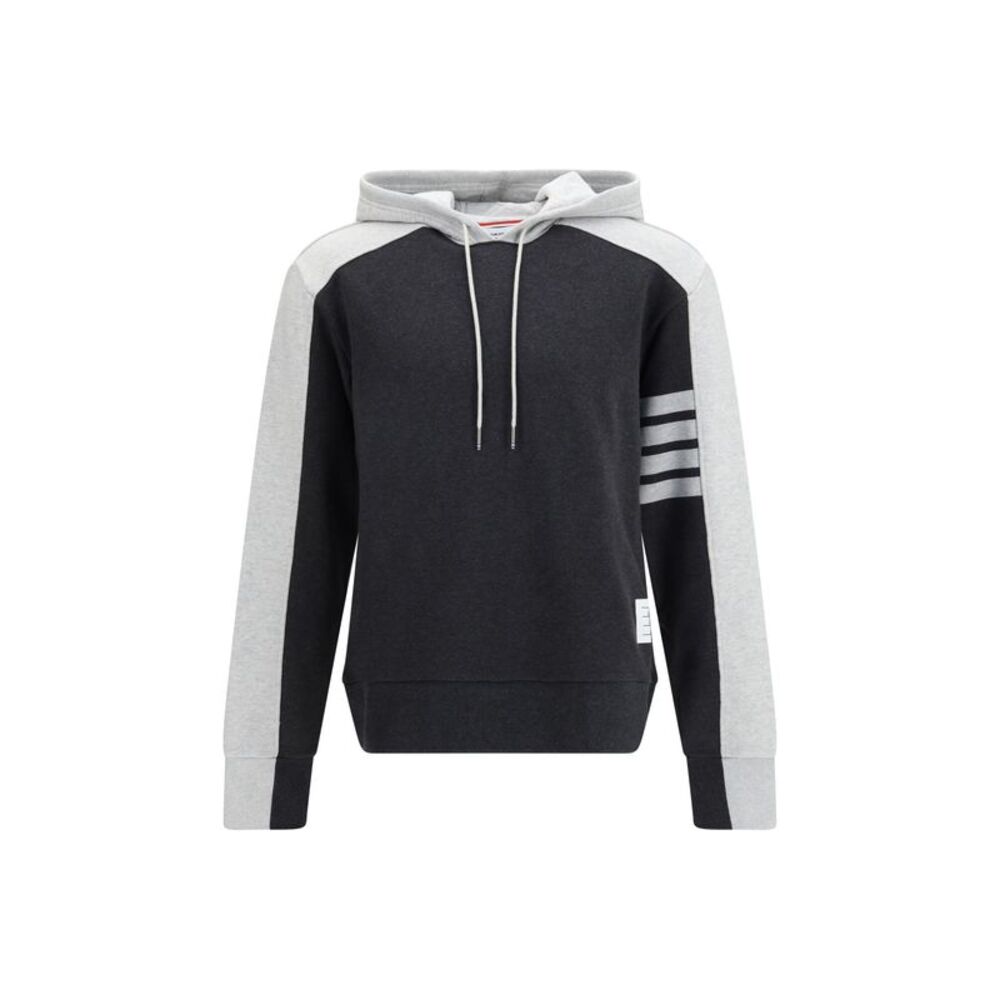 Thom Browne Men Loopback Colorblock Hooded Sweatshirt